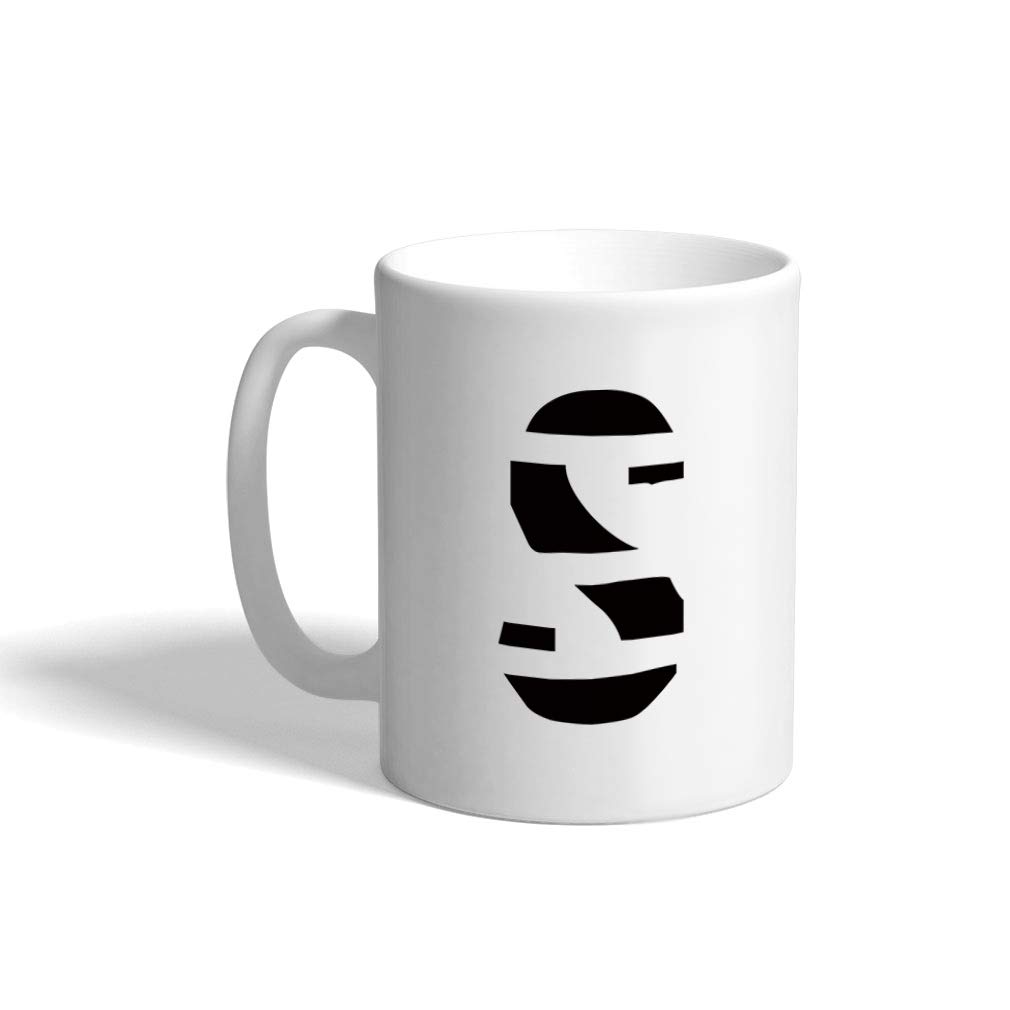 Custom Funny Coffee Mug Coffee Cup"S" Jailbird Initial Monogram Letter S White Ceramic Tea Cup 11 OZ Design Only