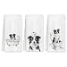 HUGANE Funny Border Collie Bathroom Decor Hand Towels Set of 3, Border Collie Mom Gifts, Gifts for Border Collie Lovers, Kids Dog Bathroom Decor, 16x24 Inch