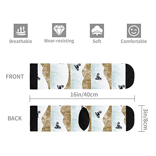 Elasonn ELASONN-SDJG3#-B2 Motocross Dirt Bike - Men Women Novelty Comfort Casual Ankle Crew Socks Long Crazy Socks Dress Socks Athletic Tube Stockings thumb #4