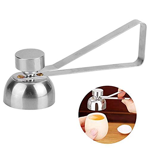 YuamMei - Coupe-Oeufs en Acier Inoxydable, ouvre-Biscuits, Coupe-coquilles pour enlever Les œufs à la Coque et Mous (Argent) Cover