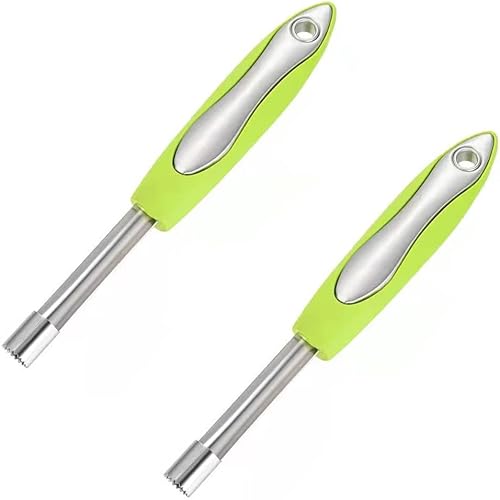 2 unidades de descorazonador de manzana, pelador de frutas y verduras, herramientas de extracción de núcleo de acero inoxidable para quitar más