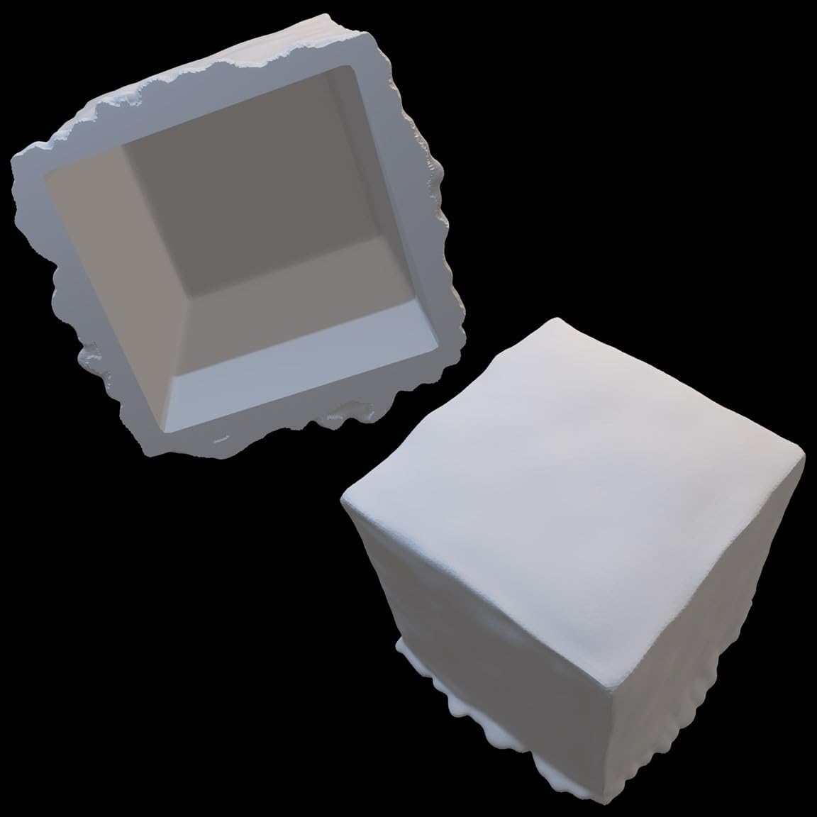 Ooze and Slime Miniatures for DND Pathfinder RPG Unpainted Resin 28mm-32mm 3D Printed (Gelatinous Cube)