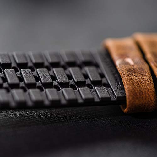 Image of BARTON Leather and Rubber Hybrid Straps with Integrated Quick Release Spring Bars - 316L Stainless Steel - Choose Color - 18mm, 20mm & 22mm Watch Bands