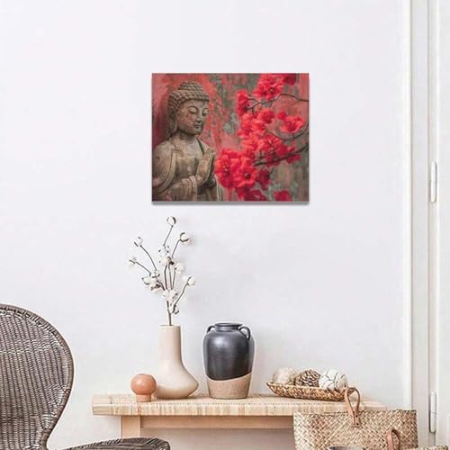 Impression Bouddha zen affiche sur toile pour décoration murale de salle de bain
