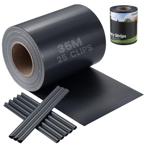 Velway Brise Vue en PVC avec Clips de Fixation – Brise Vue Occultant Jardin Balcon – Vue Occultant et Protection Vue pour Jardin – Brise Vue en Rouleau...