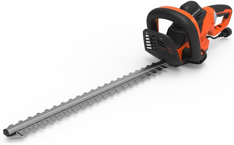 Miniatura 4 de Yard Force Cortasetos eléctrico YF624HT con hoja cortada láser de 24 pulgadas, interruptor de seguridad de doble acción, mango frontal de 3 lados y