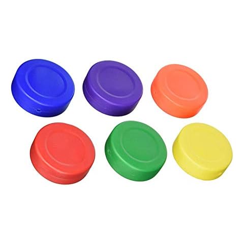 monshop Hockey Pucks - 6 Pcs Lightweight Hockey Pucks Set Hockey Pucks For Shooting And Street Hockey Plastic Floor Hockey Pucks For Ice Hockey Games Common Training (Random Color) Cover