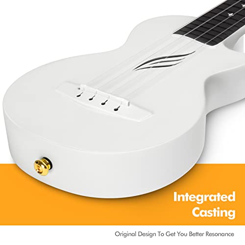 Image of Enya Nova U Mini Soprano Ukulele 21 inch Carbon Fiber - Lightweight Waterproof Travel Ukulele for Beginners & Adult, Starter Kit Included (Case, Strap, Capo, Strings) | Waterproof Body, Resists Humidity and Temperature Changes, 0.9 lb, Low-Action Setup, Beginner Kit: Case, Strap, Capo, Strings