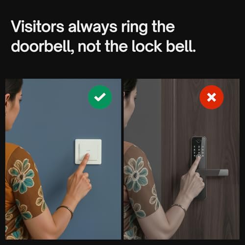 Image of Native by Urban Company Lock Pro Smart Door Lock with in-Built HD Camera & Home Doorbell Connect | 7-Way Unlock | Free Installation | 3-Year Warranty