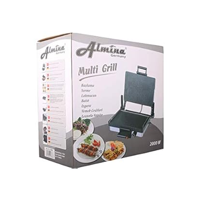 Almina Multigrill 2000W Kontaktgrill Lahmacun Makinesi Toaster Brotmaschine Elektrogrill (Multigrill | z1877) – Bild 7