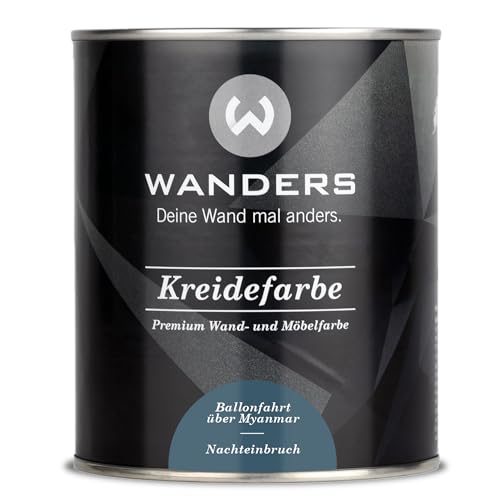 Wanders24®️ Kreidefarbe (750 ml, uriges Dunkelbraun) Holzfarbe für Shabby Chic Look - Möbelfarbe einfach zu verarbeiten - Möbellack auf Wasserbasis - Made in Germany