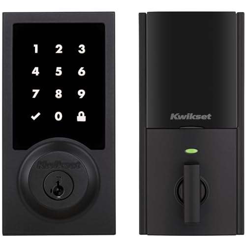 Kwikset HomeConnect 918 Contemporary Z-Wave Long Range Enabled Touch Screen Lock Works with Ring Alarm