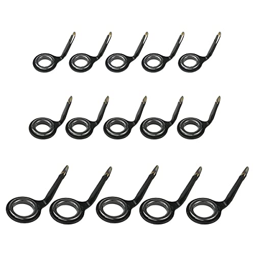 ロッドガイド 片足ガイド ステンレス 釣り竿 自作 交換 修理 (7#・8#・10# 計15点)