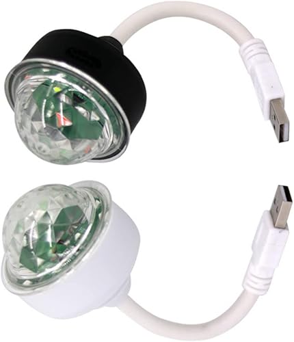 Uonlytech 2 unids USB luz de escenario LED mini bolas disco disco luz estroboscópica luces de discoteca para fiestas USB mini discoteca mini lámpara