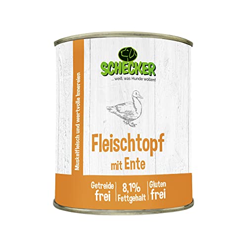 Produktbild von Schecker Nassfutter Fleischtopf mit Ente - 6 x 820 g