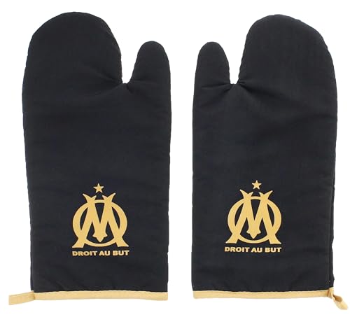 2 x Gant de Cuisine Om - Collection Officielle OLYMPIQUE DE MARSEILLE