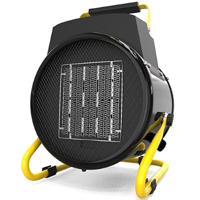 Buyplus Outdoor Heaters for Patio, 1500W Portable Greenhouse Heater with 2S Fast Heating, Electric Space Heater for Patio, Greenhouse, Garage, Outdoor Use, Black