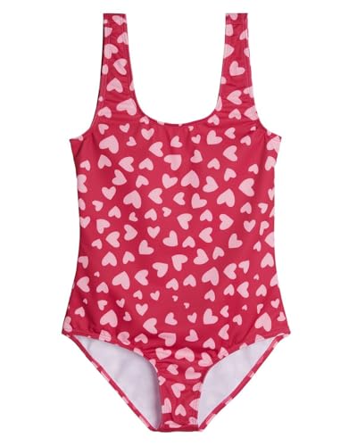 Real Essentials 3 Pack: Girl's Surf UPF 50+ Printed One Piece Beach Swimsuit - Swimwear for Girls4