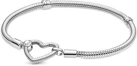 PANDORA Icons - Bracciale con maglia snake con chiusura a cuore