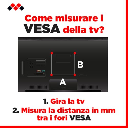 Meliconi CME ETR120, uchwyt ścienny do telewizora, pochylany uchwyt do telewizora, uchwyt na płaski ekran od 14" do 32", VESA 75-100-200 x 100, obciążenie 20 kg, wyprodukowano we Włoszech, czarny