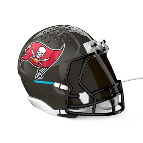 Image of NFL Echo Dot Bundle: Includes Echo Dot | Charcoal and Limited-Edition NFL Helmet Stand | Tampa Bay Buccaneers