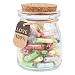 XHDAI Capsule Letters Message in a Bottle Glass，Capsule Message Pills/Love Letter/Cute Gifts Ideas for Boyfriend/Girlfriend. (Transparent 60PCS)