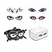 O'woda FPV Lunettes V2 Autocollant 4 Paires Autocollant en PVC Anti-Rayures Amovibles Sticker en Forme d'yeux Individuel Autocollant pour DJI FPV Goggles V2