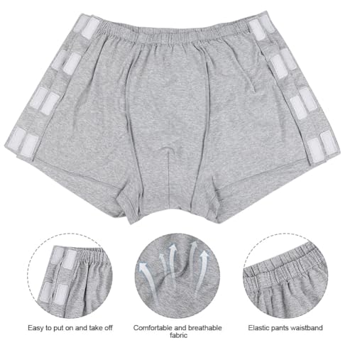 PENINSULA LOVE Post Surgery Tear Away Shorts Men Adaptive Cotton Briefs for Hip Knee Surgery Recovery and Stroke Paralysis2