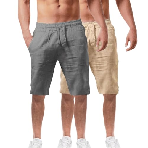 Short de plage en lin pour homme idéal pour les loisirs d'été