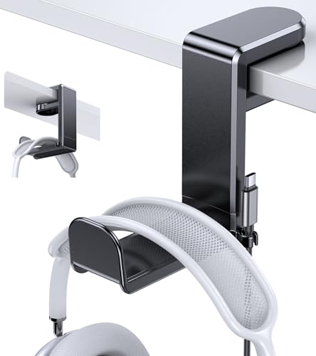 Coolpow 360°Rotatable Under Desk Headphone Stand - Gaming Headset...