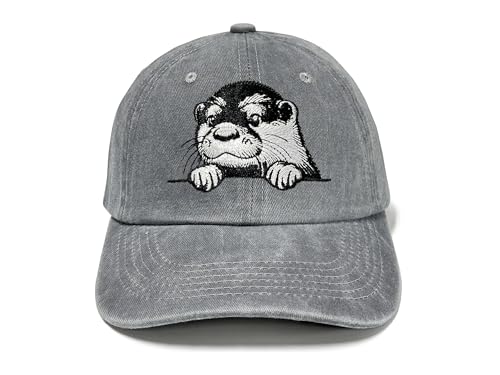 Image of Embroidered Animal Hat Gift for Men Women, Adjustable Baseball Cap | Animal Lover Collection, Casual Outdoor Wear, Breathable Cotton Fabric, Adjustable Buckle Closure