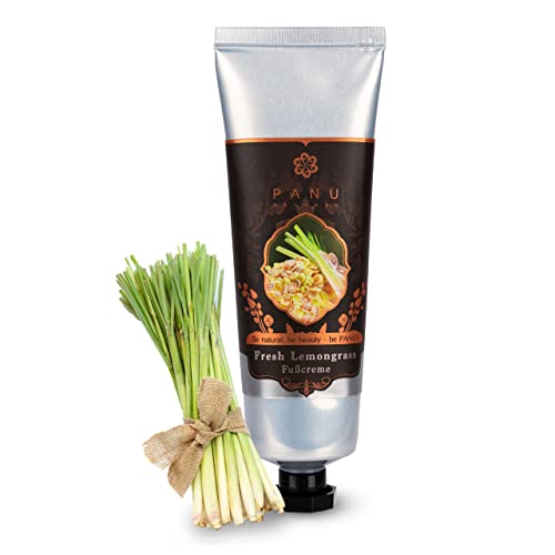 Panu Natural Crema de pies de hierba de limón - Crema rica para pies muy secos - Cuidado intensivo de los pies desde Tailandia - Crema de pies eficaz contra las callosidades - Bálsamo de pies vegano Cover