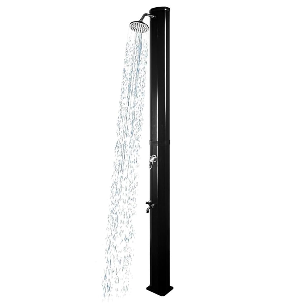 Douche Solaire Chauffée De 35 litres, Douche De Jardin Autonome, avec Pomme De Douche Et Robinet pour Les Pieds, pour Spa De Plage dans Le Jardin