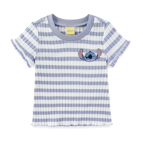 Image of Disney Lilo & Stitch Minnie Mouse Girls Ribbed Short Sleeve Shirt and Shorts Set for Little and Big Kids