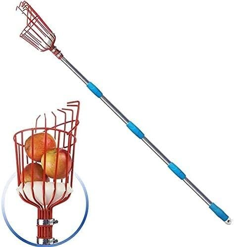 LekLai Raccoglitrice Di Frutta, Strumento Regolabile per Asta Di Mela, Arancia, con Cestino, per Raccoglitrice Di Alberi Di Mango, Pera, Limone, Ghianda/3.6M