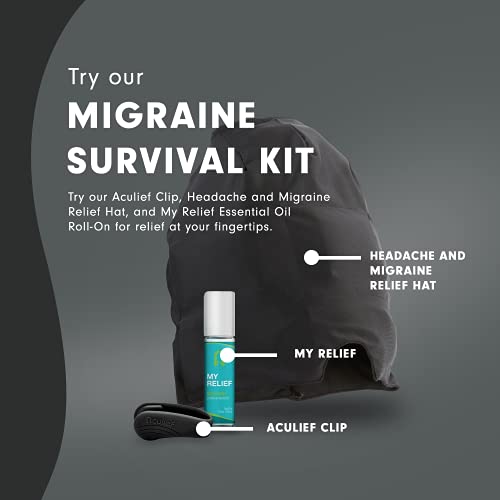 Aculief - Award Winning Natural Headache, Migraine, Tension Relief Wearable – Supporting Acupressure Relaxation, Stress Alleviation, Tension Relief And Headache Relief - 1 Pack (Regular, Black) #TOP5