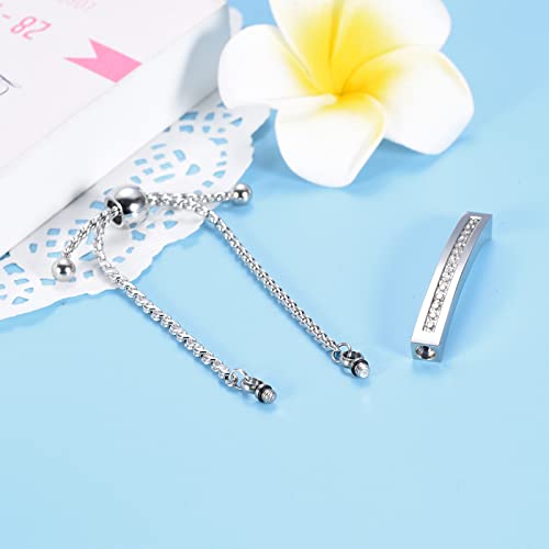 Bracelet de crémation acier inoxydable extensible pour cendres or - 6