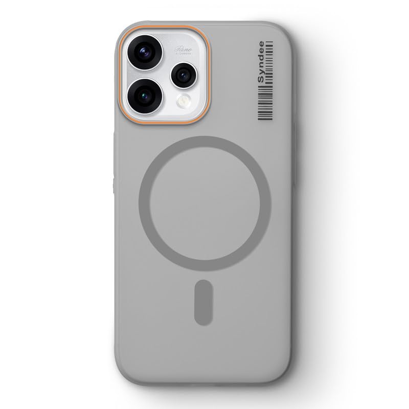 Image of Mr. Case Back Cover for Oppo Reno 15 5G Sleek Frosted Translucent Back Only Compatible with Wireless Magnetic Accessories | Anti-Scratch Shockproof Phone Case - Grey