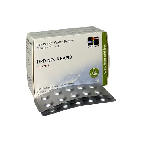 Certikin - 250 Pastiglie Reagenti Dpd N°4 Rapid Per Misura Ossigeno