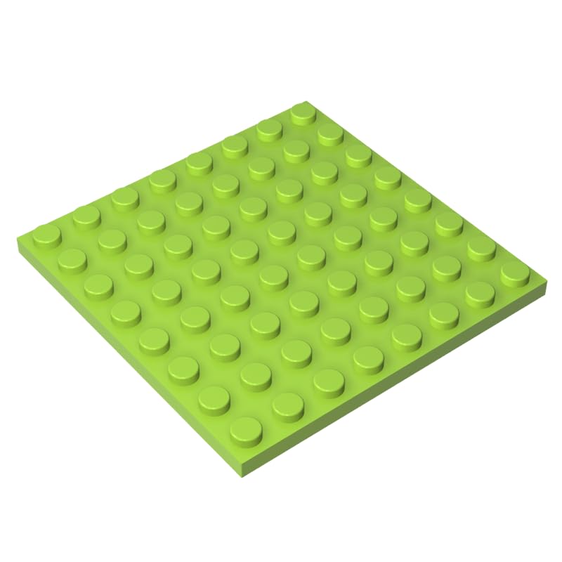 41539 Foundation Plate Plate 8x8 10 Pieces GDS-528 Compatible with Lego Building Blocks Color:Lime โ image 1