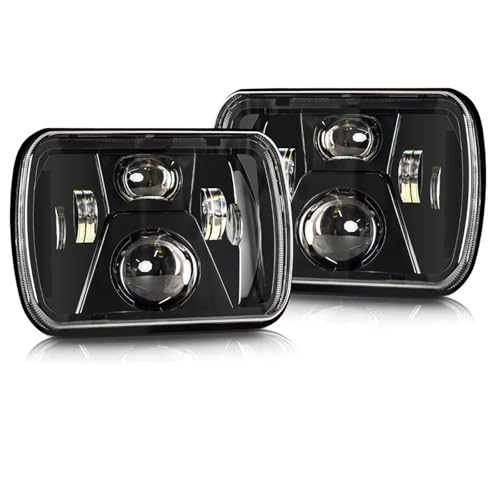 Faro De Motocicleta Para Cherokee XJ Para Wrangler YJ Accesorios H6054 H5054 H6054LL 6052 6053 Faros Delanteros LED 110 W 5x7 Pulgadas 7x6(Style 3)