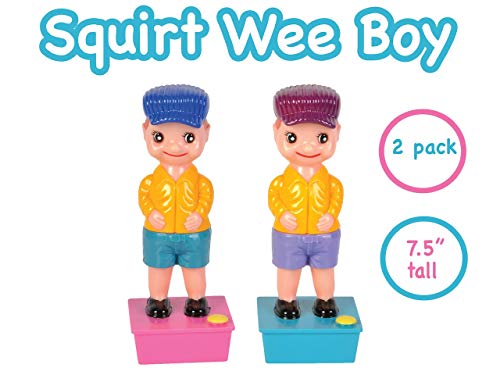 Howboutdis 7.5" Squirt Wee Boy (2 Pack) The Classic Gag Toy - A Vintage Gift Or Prize - Fun For The Whole Family - Popular Hibachi Implement #TOP6