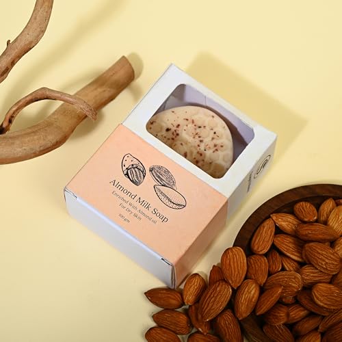 Image of Almond Milk Soap Bar for Cleansing | Creamy Bath Soap for Dry & Sensitive Care | Helps Cleanse, Support Soft Texture & Maintain Moisture | Daily Bathing Bars for Smooth & Nourished Skin