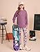 GRACE KARIN Girls Hoodie and Leggings Set Teen Long Sleeve Fashion Sweatshirts + Sweatpant Fall Winter Clothing Set,Purple,Size 7-8 Years