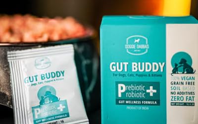 Doggie Dabba PROBIOTICS + PREBIOTICS Gut Buddy Wellness Formula for Dogs & Cat | Improve Digestion, Immunity for All Ages Breed | 100% Vegan,Soil Based, Grain Free, Zero Fat - 16 Sachets Each(Packof2) (B0CLS9M28D) Amazon Price History, Amazon Price Tracker