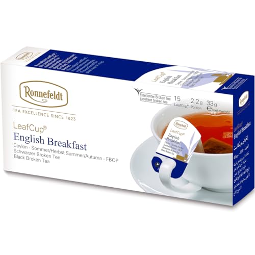 Ronnefeldt LeafCup English Breakfast – Loose Leaf Black Tea – 15 Individually Wrapped Tea Bags