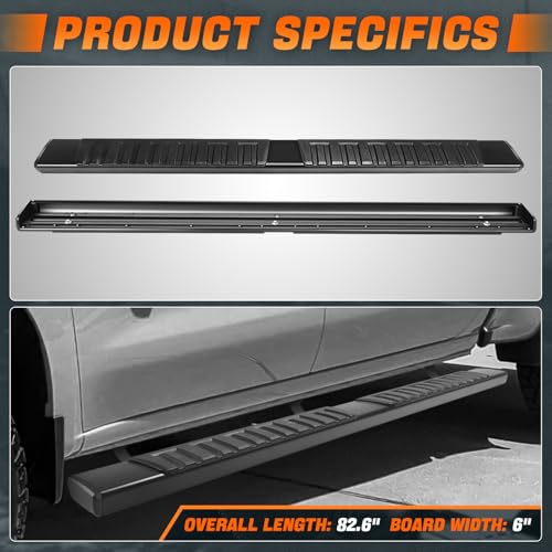 6 in. Wide Aluminum Running Boards Compatible with 19-24 Chevy miniatura 6
