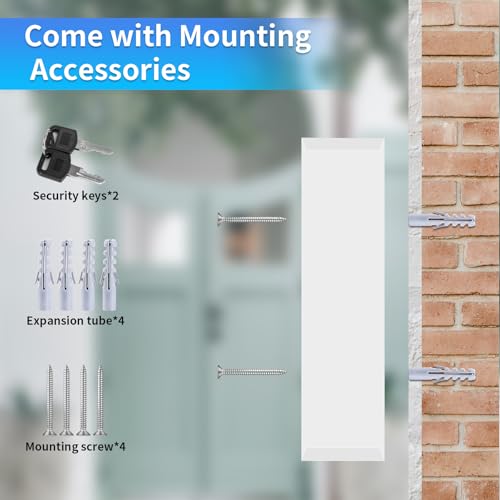 Botiquín de pared con cerradura, organizador compacto de acero para primeros auxilios, caja vacía para almacenamiento en baño, cocina o armario, 12,6 x 8,5 x 3,1 pulgadas, blanco miniatura 5