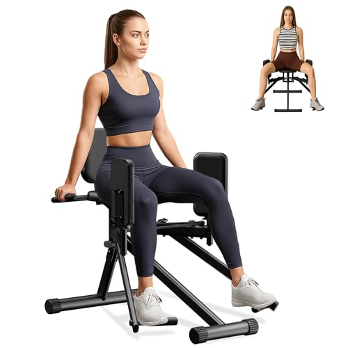 GuuG Máquina de Abductores y Aductores Entrenador de Muslos con Resistencia Ajustable Kegel Trainer para Hombres y Mujeres Fortalecedor de Glúteos Caderas y Piernas para Casa