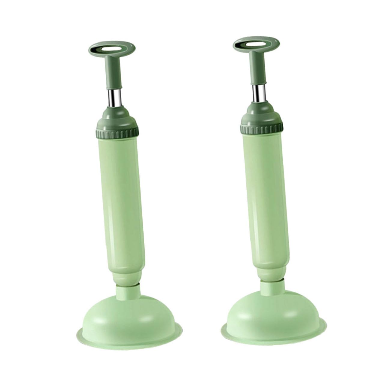 Ciieeo Stura Water a Pressione 2 Pezzi, Pompa Stura WC in PVC e Acciaio Inox, per Bagno e Cucina, Rimuove Blocchi Maggiore Pressione